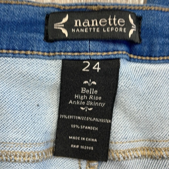 Nanette Nanette Lepore Belle High Rise Ankle Skinny Jeans Size 24 - Picture 6 of 7